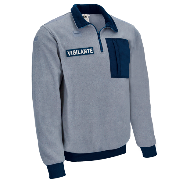 Ejemplo jersey manga larga tejido micropolar con bolsillo